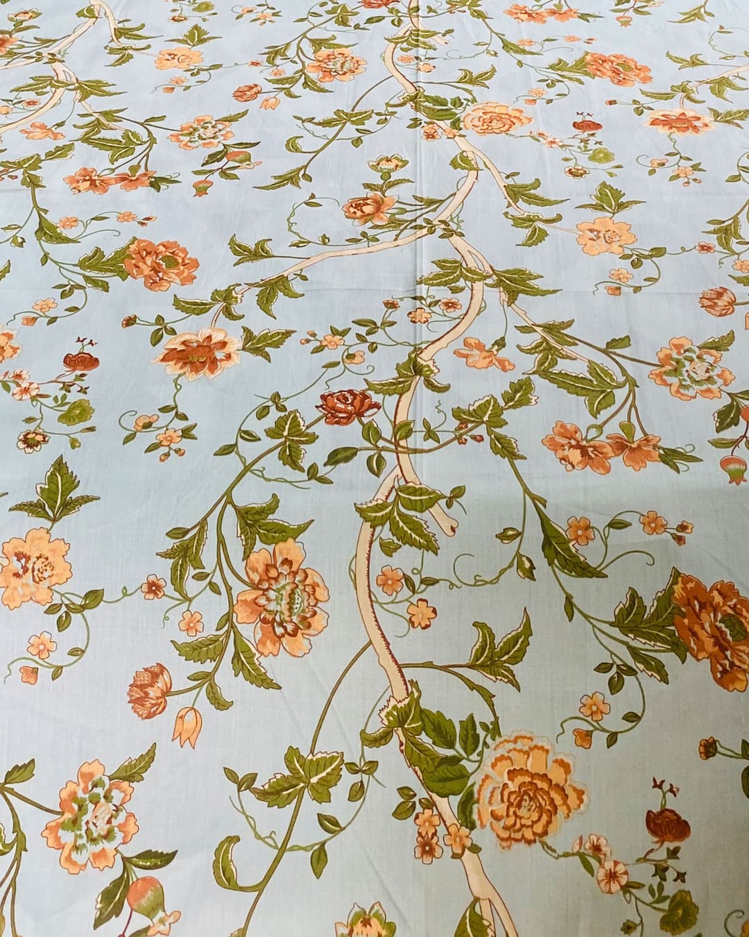 Azure Bloom Floral Bedsheet view 2