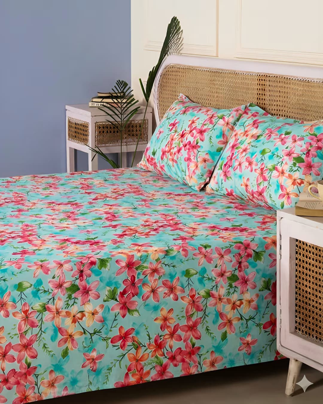 Blossom Floral Cotton Bedsheet Set view 3